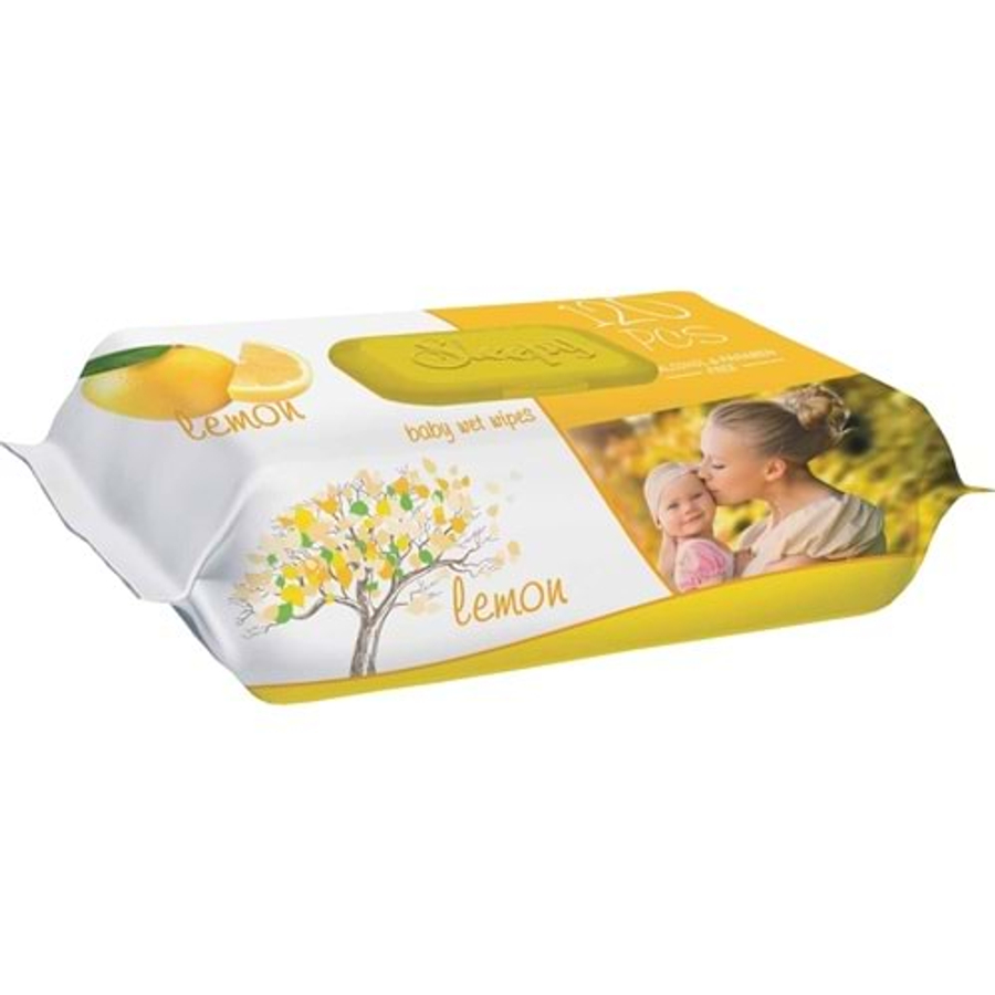 Sleppy Baby nedves törlőkendő-120db citrom