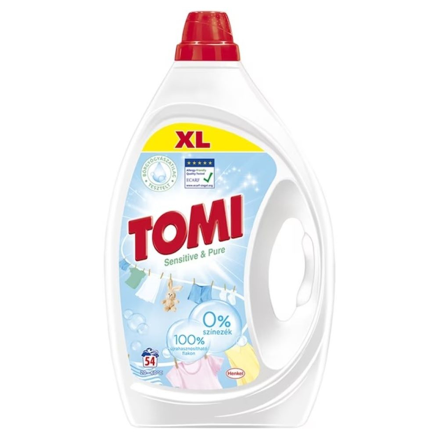 Tomi Sensitive & Pure mosógél, 54 mosás 2,43l
