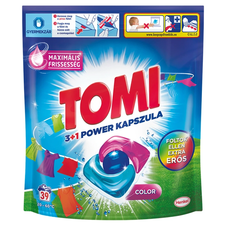 Tomi Power Caps Color mosókapszula, 39 mosás